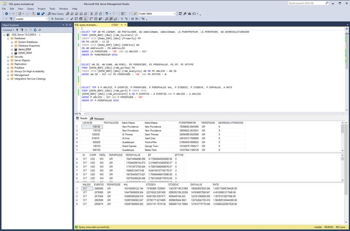 SQL screenshot