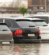 Flooded cars