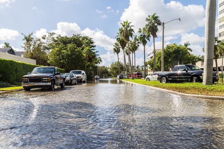 Florida sunny day flooding