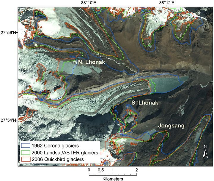 North and South Lhonak Glaciers