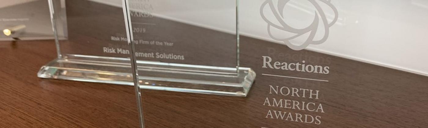 Reactions North America 2020 Award for “Risk Modeling Company of the Year