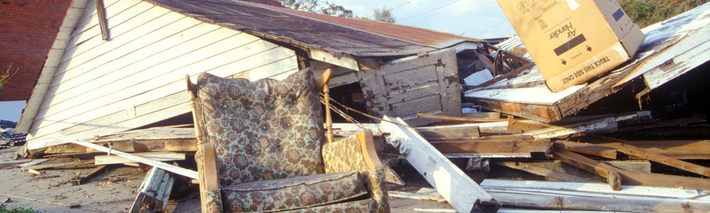 House damage from Hurricane Andrew