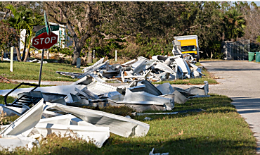 Hurricane damage