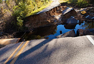 Landslide road